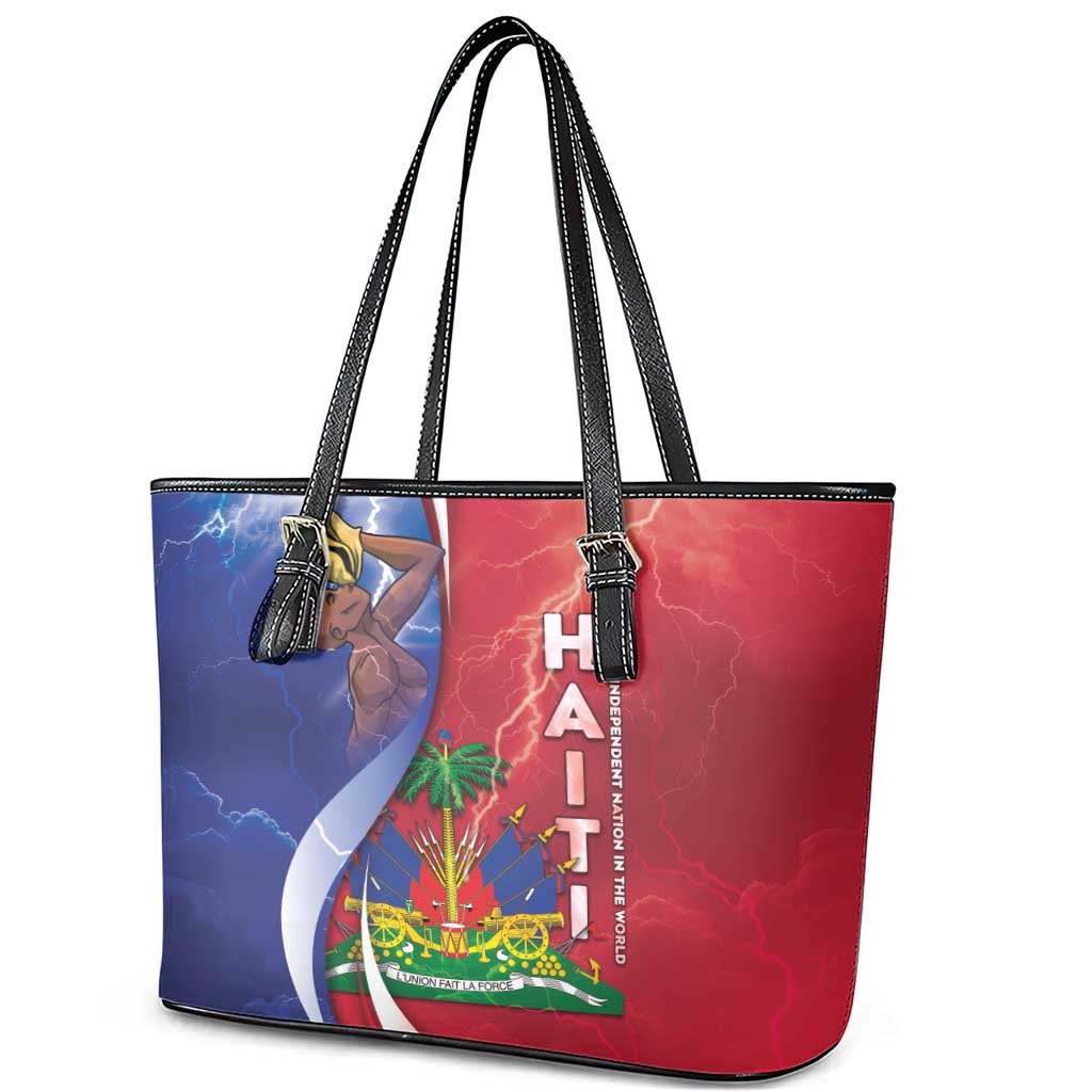 Haiti Independence Day Leather Tote Bag The First Black Independent Nation - Wonder Print Shop
