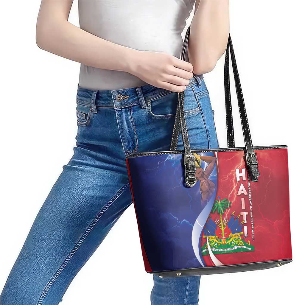 Haiti Independence Day Leather Tote Bag The First Black Independent Nation - Wonder Print Shop