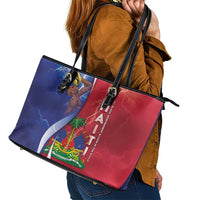 Haiti Independence Day Leather Tote Bag The First Black Independent Nation - Wonder Print Shop