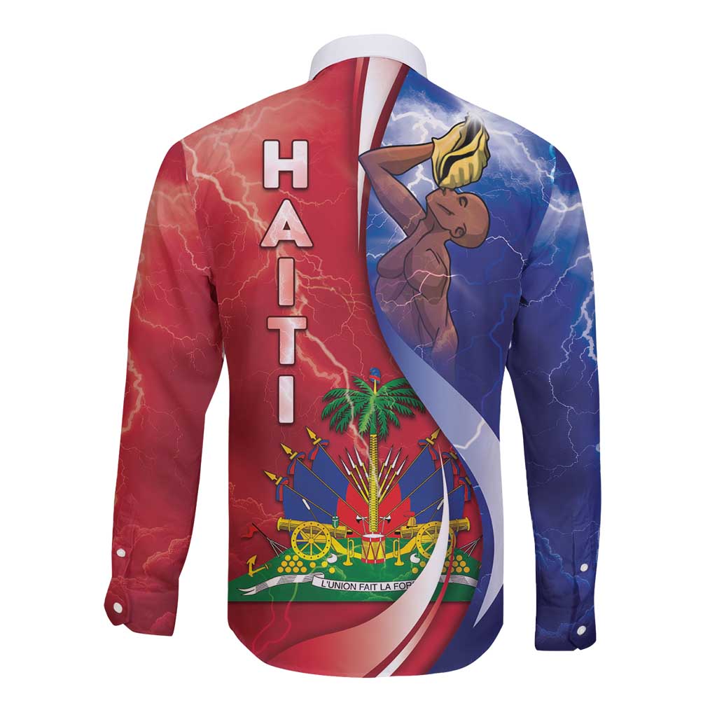 Haiti Independence Day Long Sleeve Button Shirt The First Black Independent Nation - Wonder Print Shop