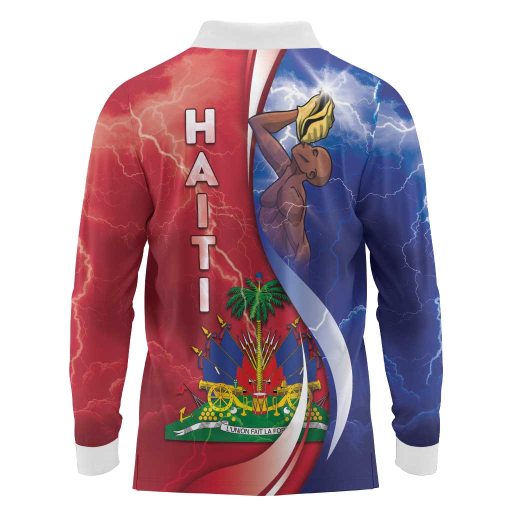 Haiti Independence Day Long Sleeve Polo Shirt The First Black Independent Nation - Wonder Print Shop