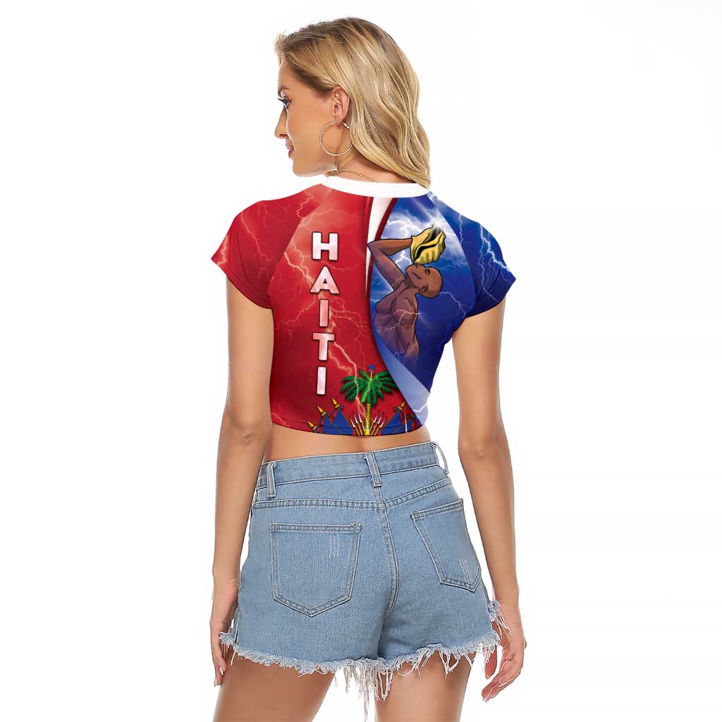 Haiti Independence Day Raglan Cropped T Shirt The First Black Independent Nation - Wonder Print Shop