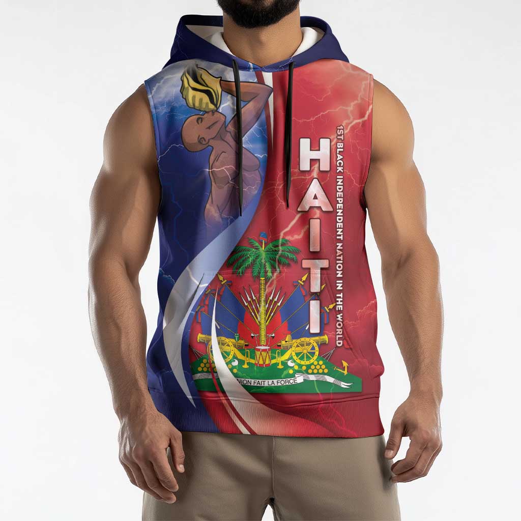 Haiti Independence Day Sleeveless Hoodie The First Black Independent Nation - Wonder Print Shop