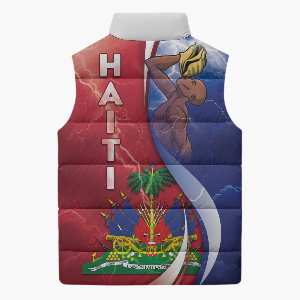 Haiti Independence Day Sleeveless Puffer Jacket The First Black Independent Nation - Wonder Print Shop