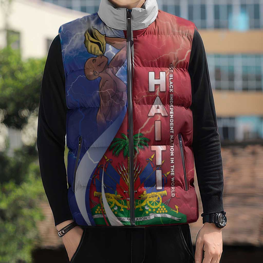 Haiti Independence Day Sleeveless Puffer Jacket The First Black Independent Nation - Wonder Print Shop
