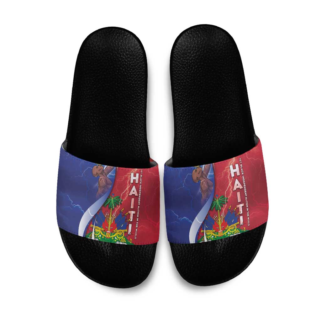 Haiti Independence Day Slide Sandals The First Black Independent Nation - Wonder Print Shop