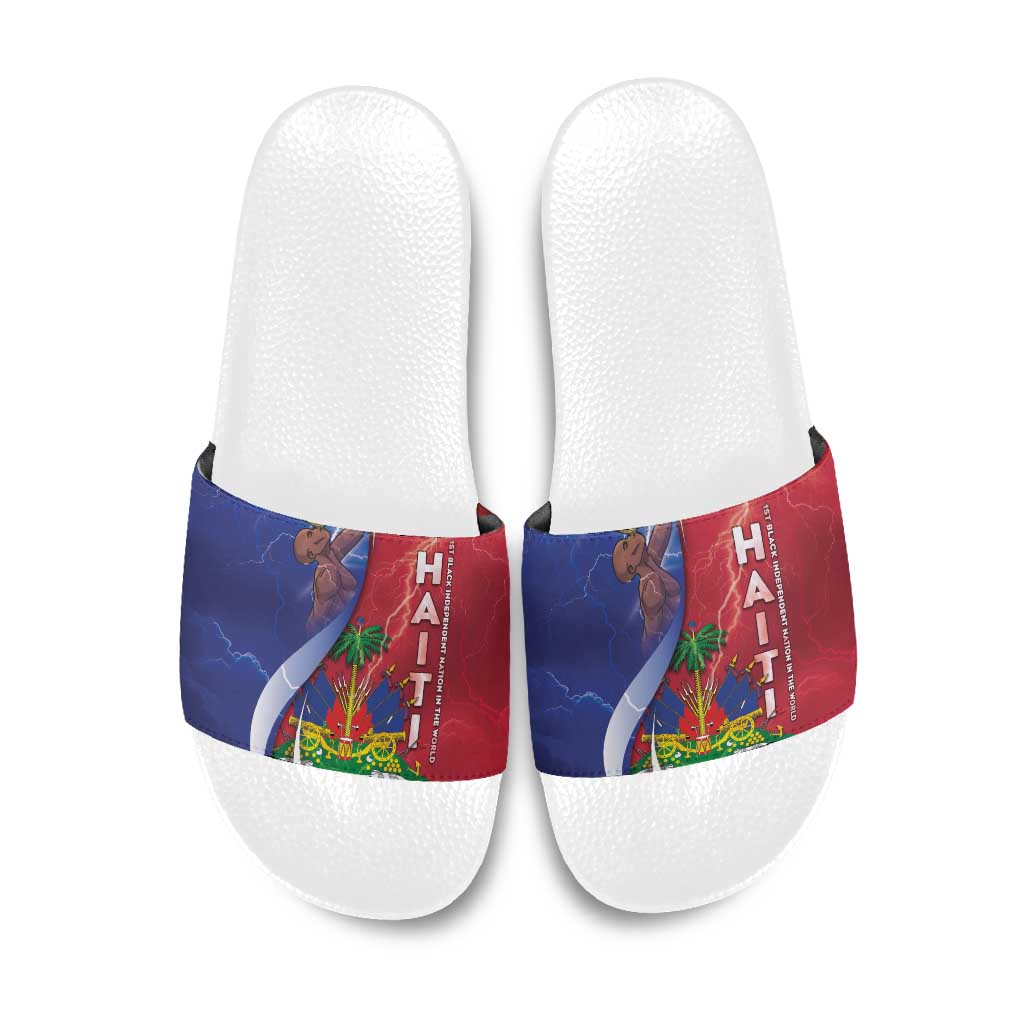 Haiti Independence Day Slide Sandals The First Black Independent Nation - Wonder Print Shop