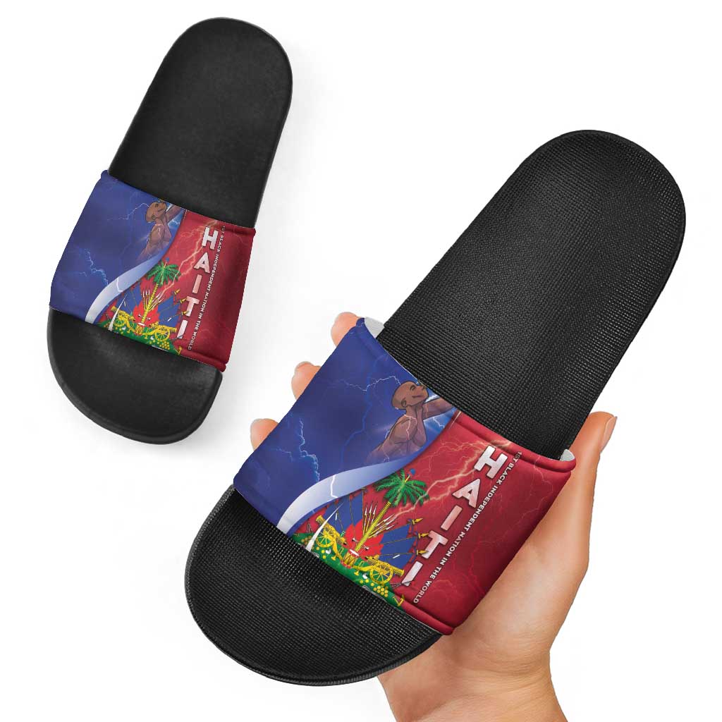 Haiti Independence Day Slide Sandals The First Black Independent Nation - Wonder Print Shop