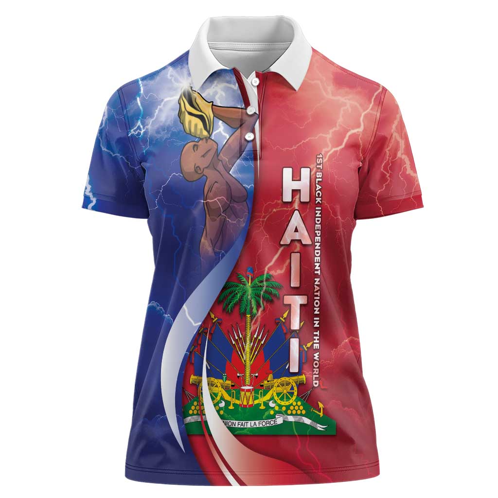 Haiti Independence Day Women Polo Shirt The First Black Independent Nation - Wonder Print Shop