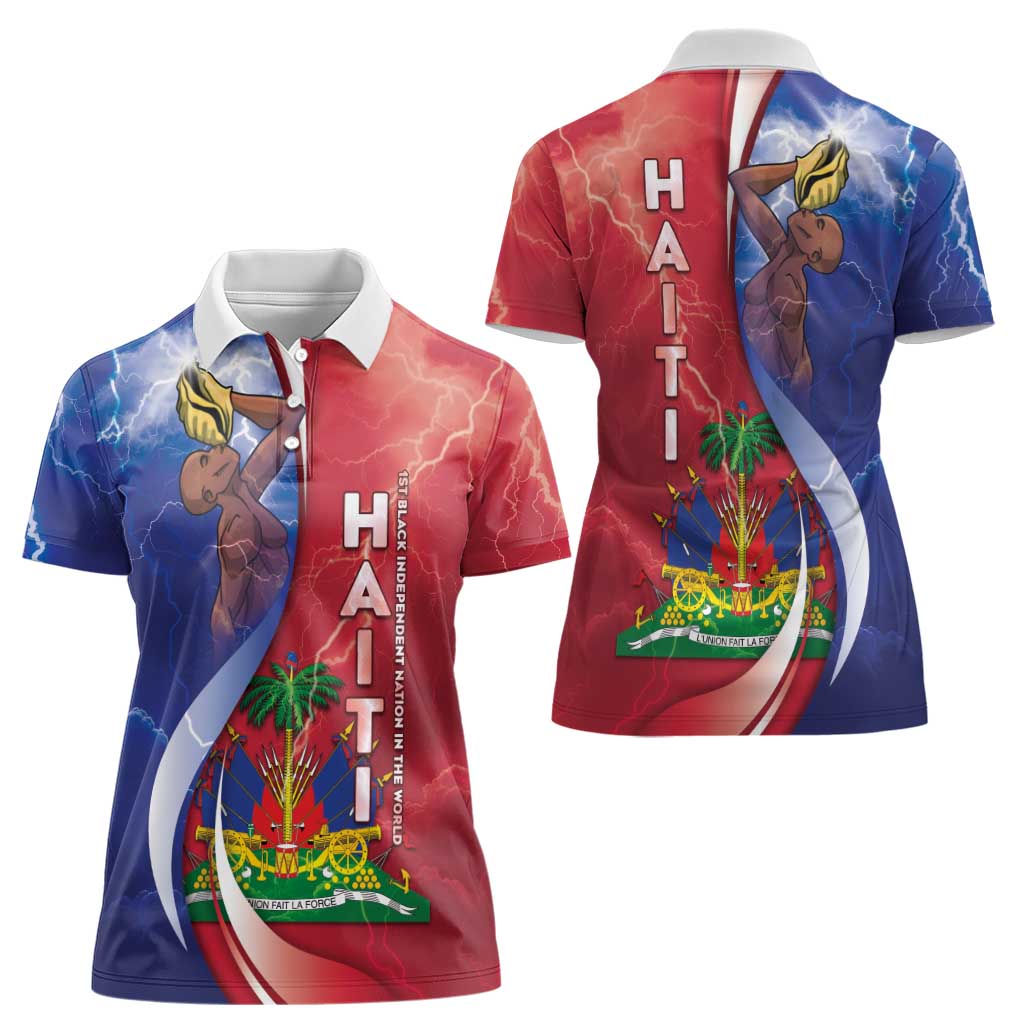 Haiti Independence Day Women Polo Shirt The First Black Independent Nation - Wonder Print Shop