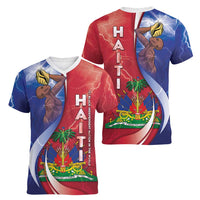 Haiti Independence Day Women V-Neck T-Shirt The First Black Independent Nation - Wonder Print Shop