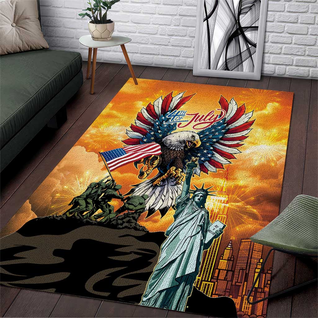 United States Fourth Of July Area Rug Happy Independence Day