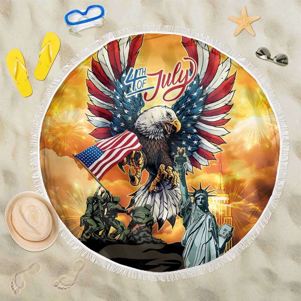 United States Fourth Of July Beach Blanket Happy Independence Day
