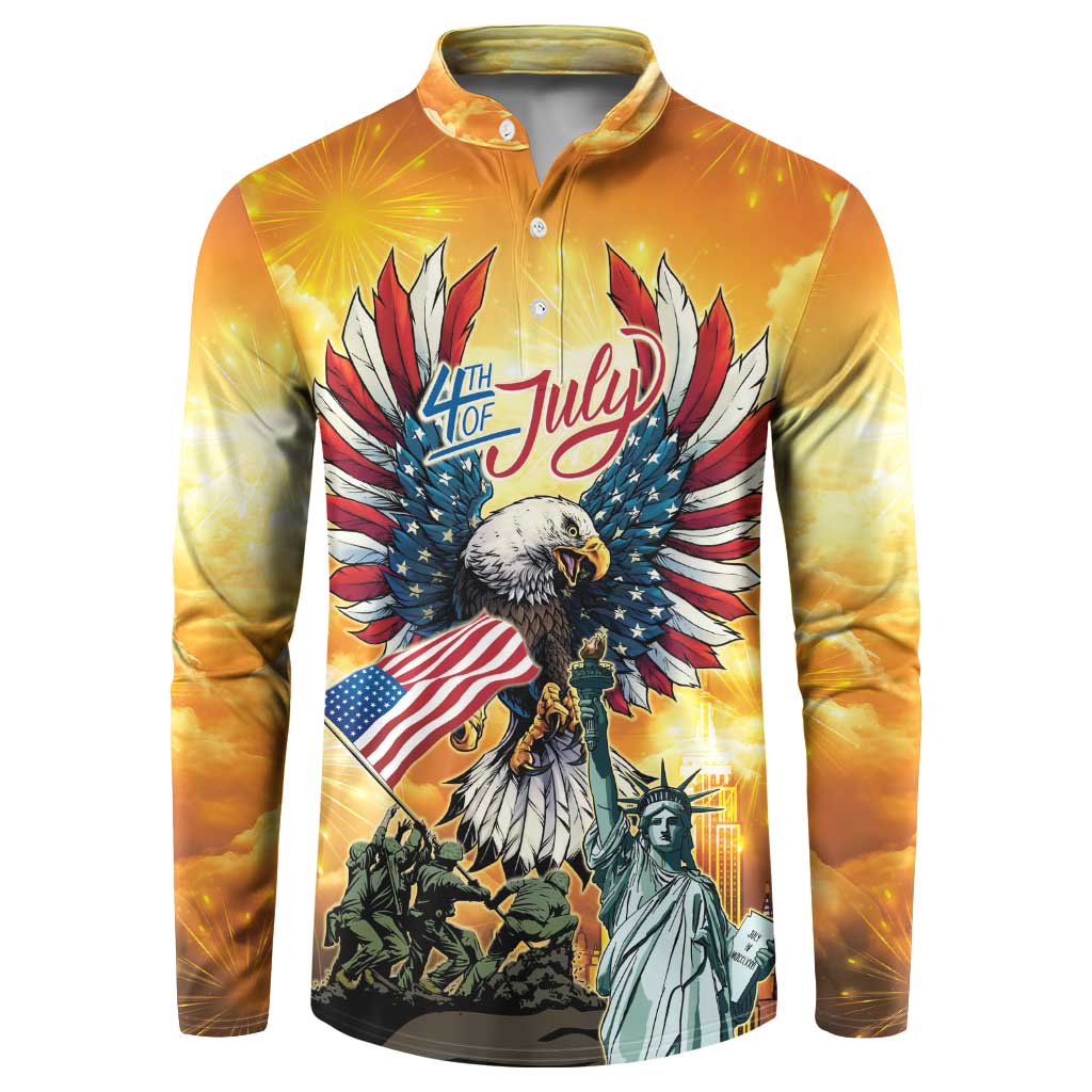 United States Fourth Of July Button Sweatshirt Happy Independence Day