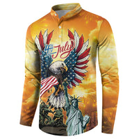 United States Fourth Of July Button Sweatshirt Happy Independence Day