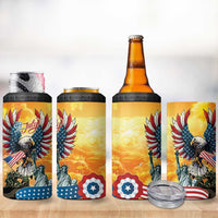 United States Fourth Of July 4 in 1 Can Cooler Tumbler Happy Independence Day