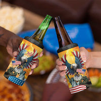 United States Fourth Of July 4 in 1 Can Cooler Tumbler Happy Independence Day