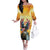 United States Fourth Of July Family Matching Off The Shoulder Long Sleeve Dress and Hawaiian Shirt Happy Independence Day