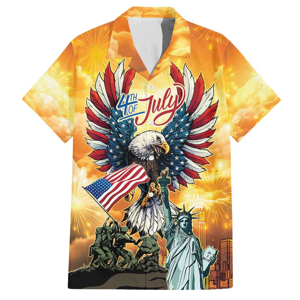 United States Fourth Of July Family Matching Summer Maxi Dress and Hawaiian Shirt Happy Independence Day