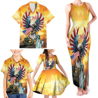 United States Fourth Of July Family Matching Tank Maxi Dress and Hawaiian Shirt Happy Independence Day