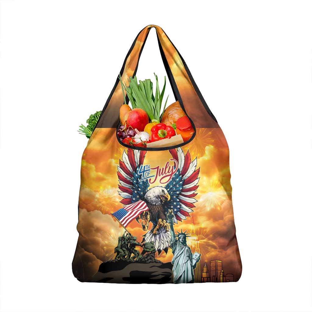 United States Fourth Of July Grocery Bag Happy Independence Day