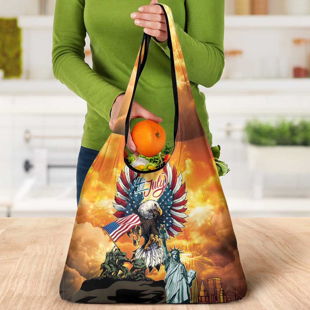 United States Fourth Of July Grocery Bag Happy Independence Day