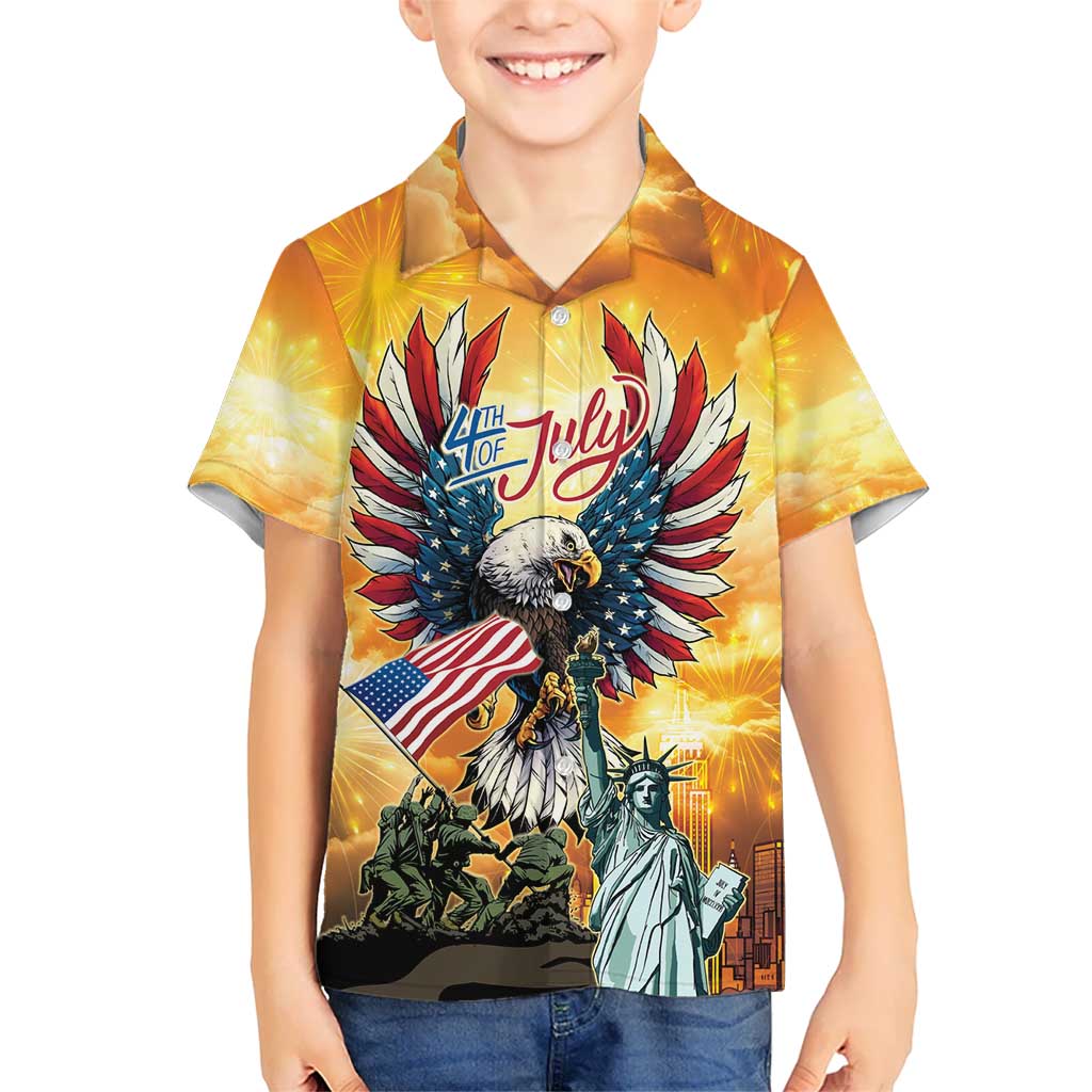 United States Fourth Of July Kid Hawaiian Shirt Happy Independence Day