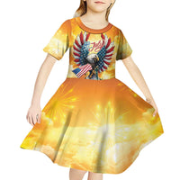 United States Fourth Of July Kid Short Sleeve Dress Happy Independence Day