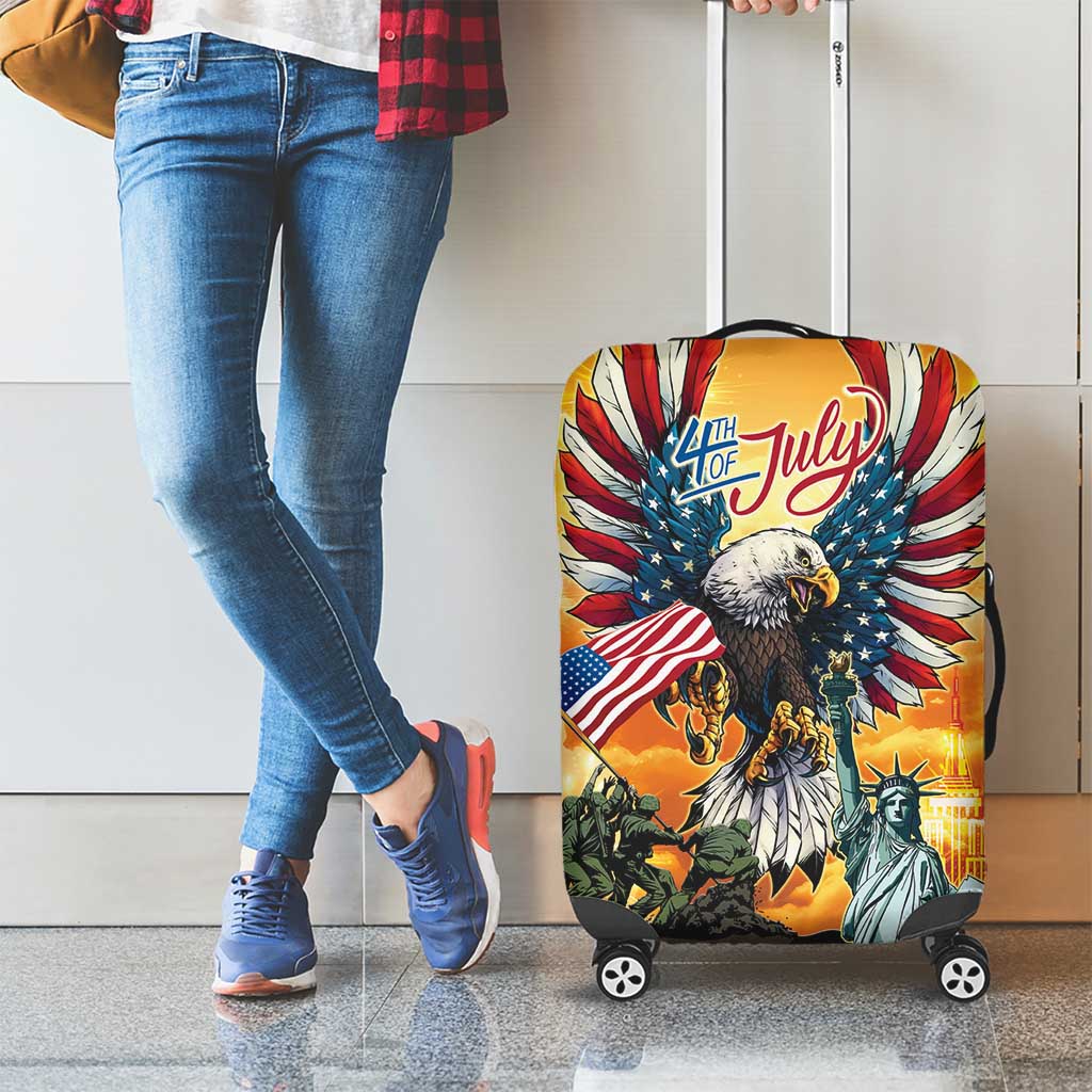 United States Fourth Of July Luggage Cover Happy Independence Day