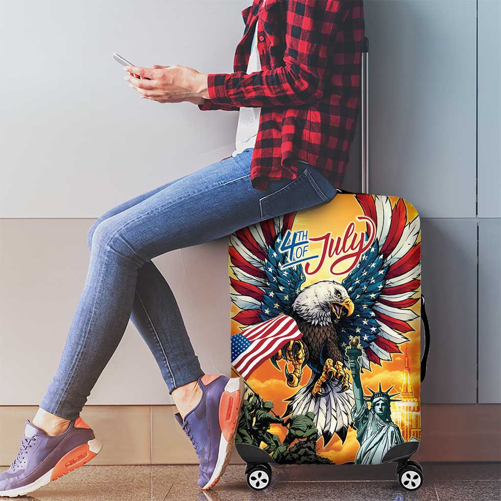 United States Fourth Of July Luggage Cover Happy Independence Day