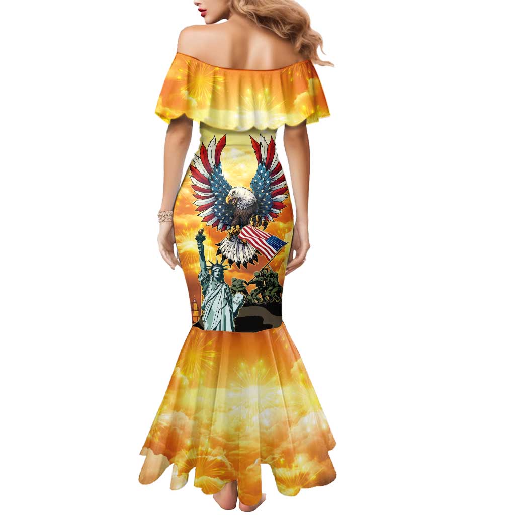 United States Fourth Of July Mermaid Dress Happy Independence Day