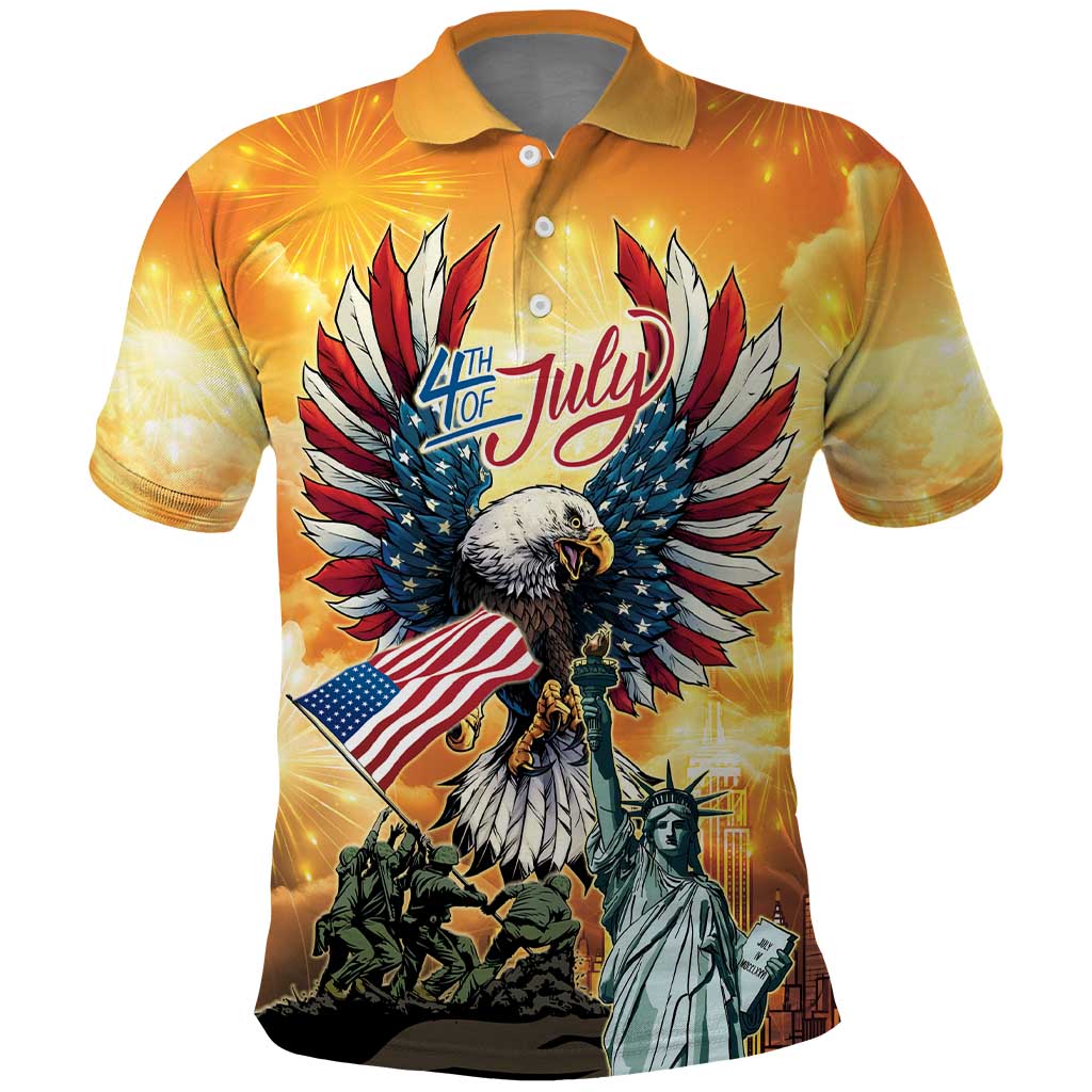 United States Fourth Of July Polo Shirt Happy Independence Day