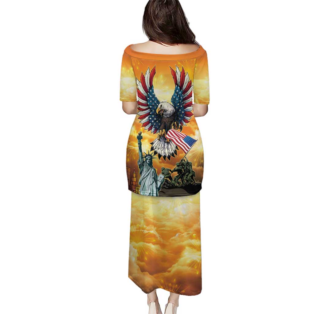 United States Fourth Of July Puletasi Happy Independence Day