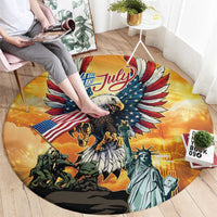 United States Fourth Of July Round Carpet Happy Independence Day