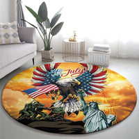 United States Fourth Of July Round Carpet Happy Independence Day