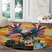 United States Fourth Of July Round Carpet Happy Independence Day