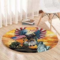 United States Fourth Of July Round Carpet Happy Independence Day