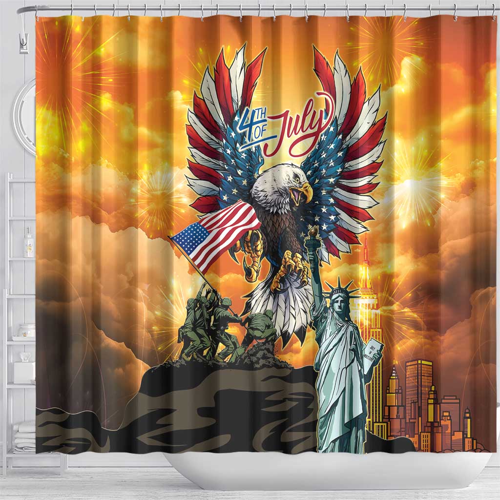 United States Fourth Of July Shower Curtain Happy Independence Day