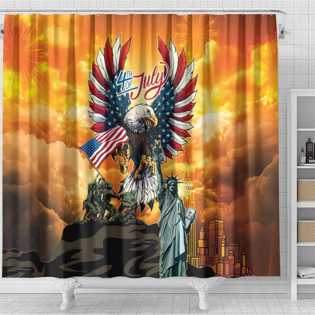 United States Fourth Of July Shower Curtain Happy Independence Day