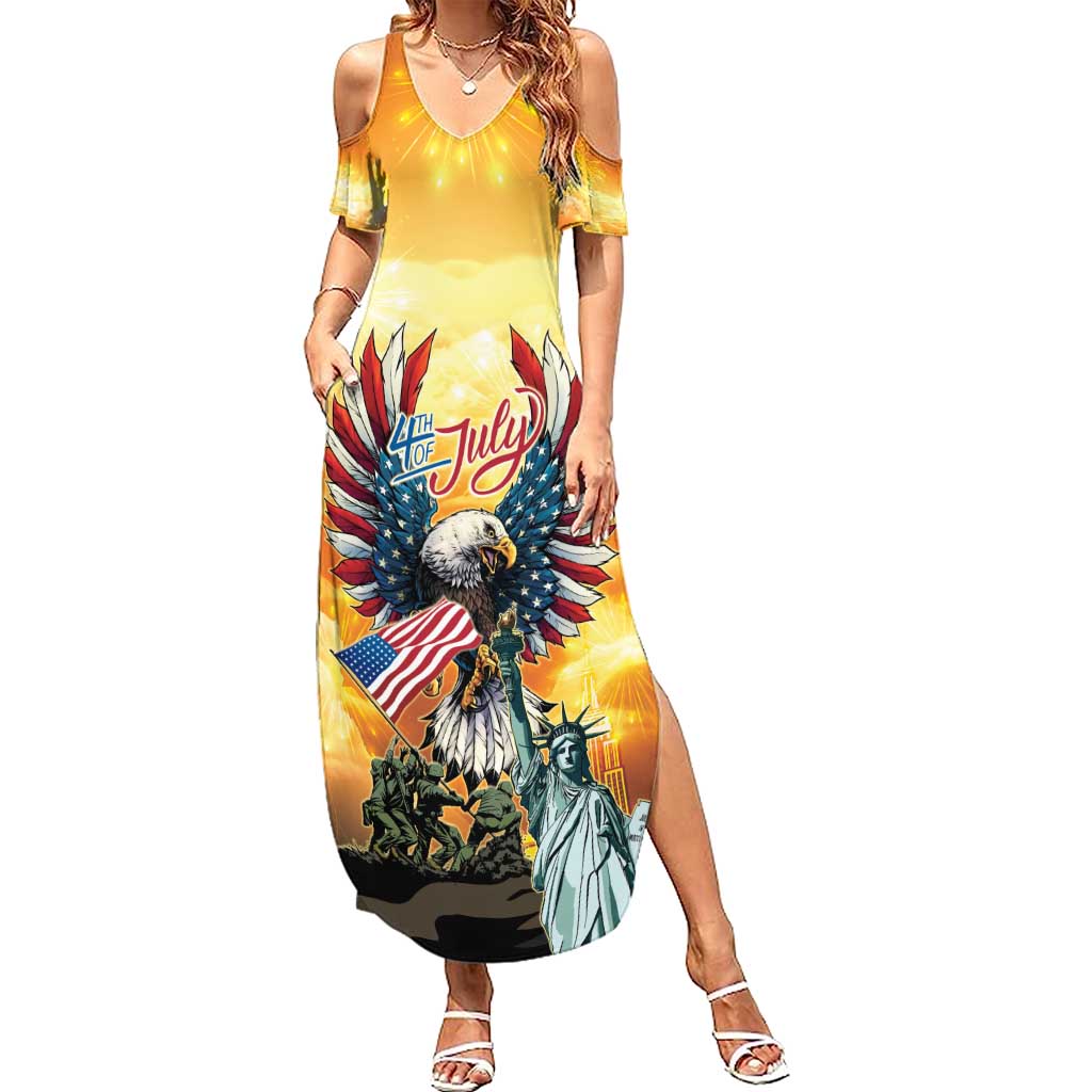 United States Fourth Of July Summer Maxi Dress Happy Independence Day
