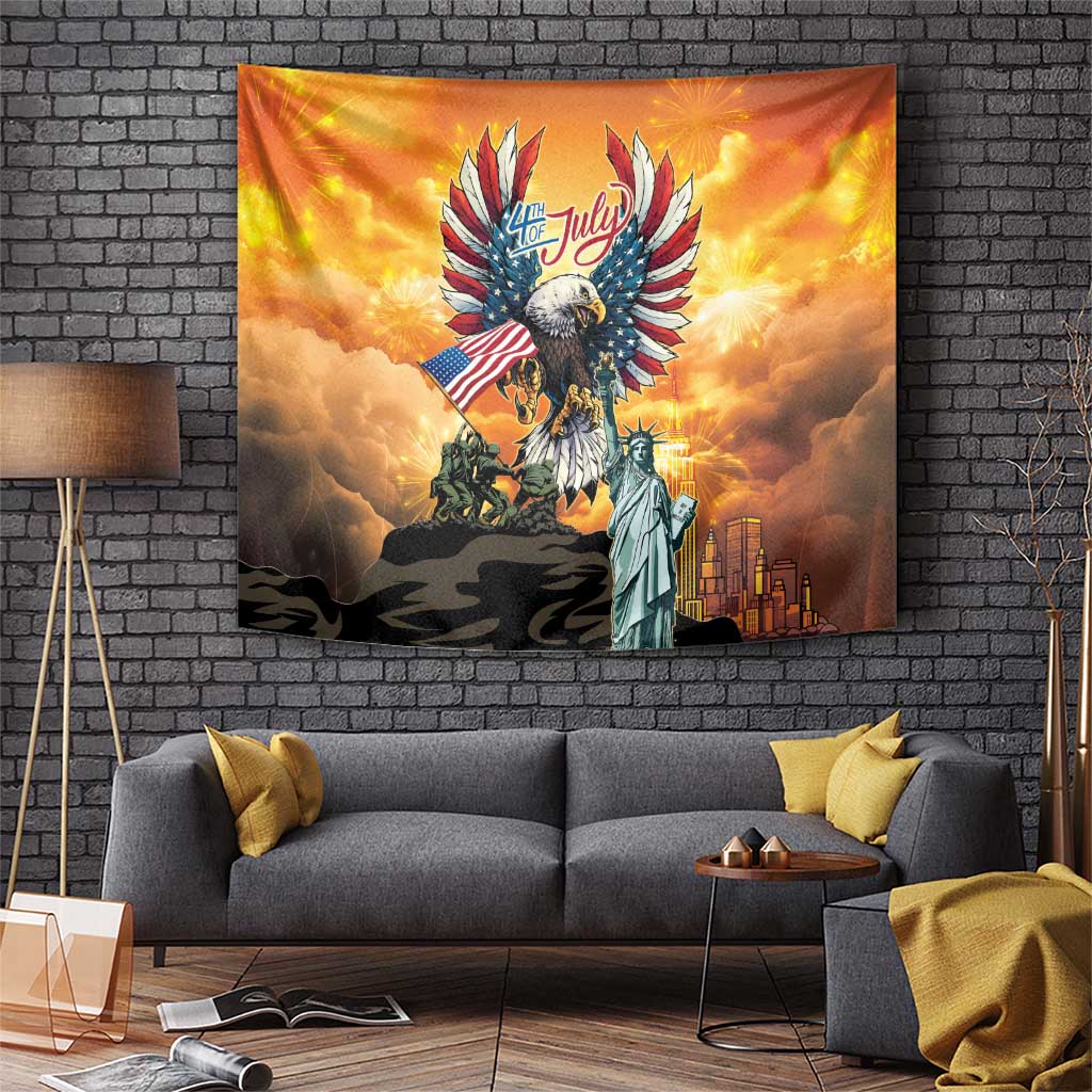 United States Fourth Of July Tapestry Happy Independence Day