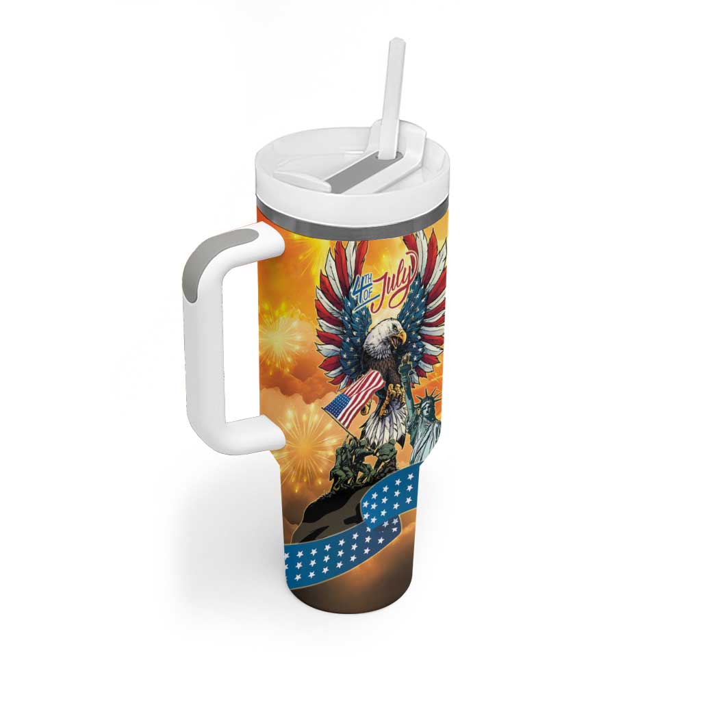 United States Fourth Of July Tumbler With Handle Happy Independence Day