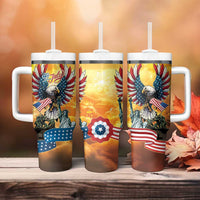 United States Fourth Of July Tumbler With Handle Happy Independence Day