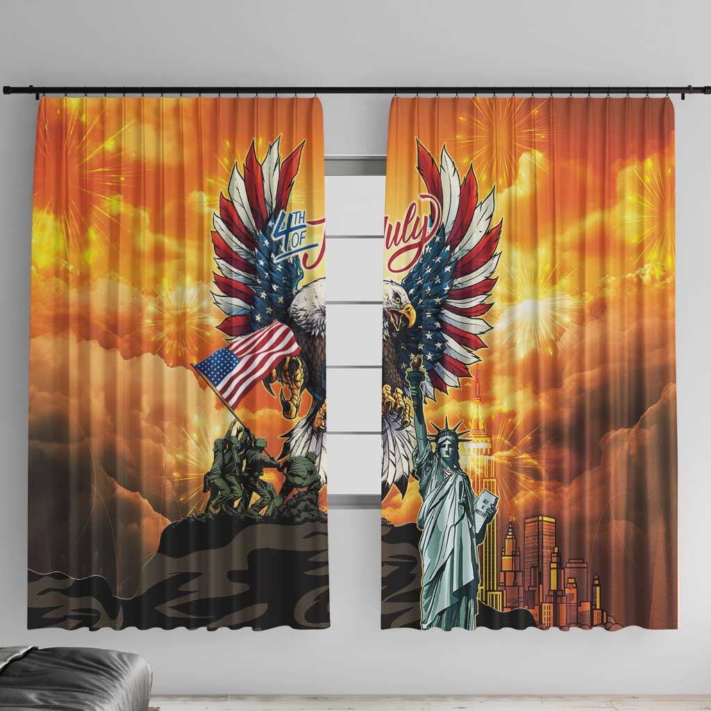 United States Fourth Of July Window Curtain Happy Independence Day