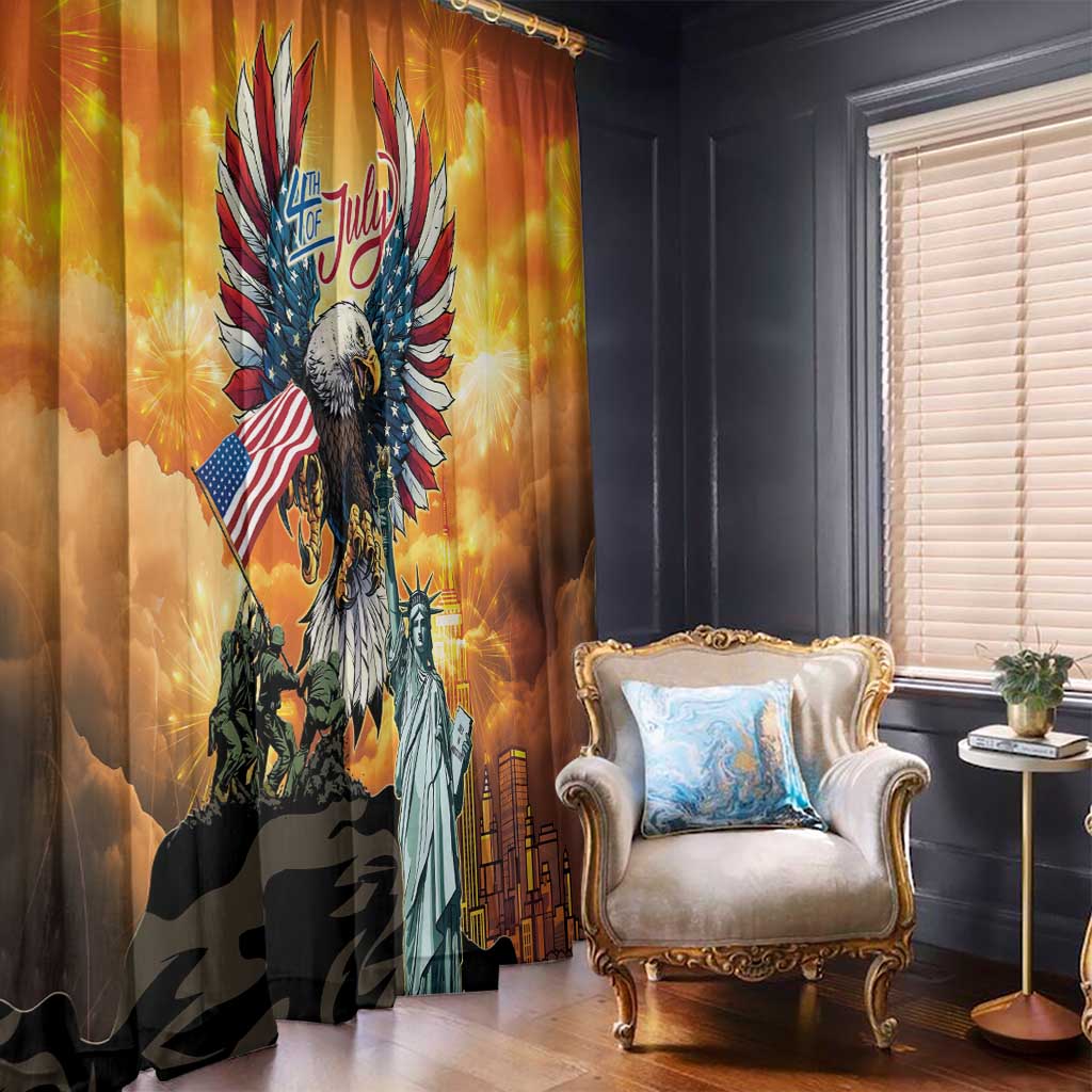 United States Fourth Of July Window Curtain Happy Independence Day