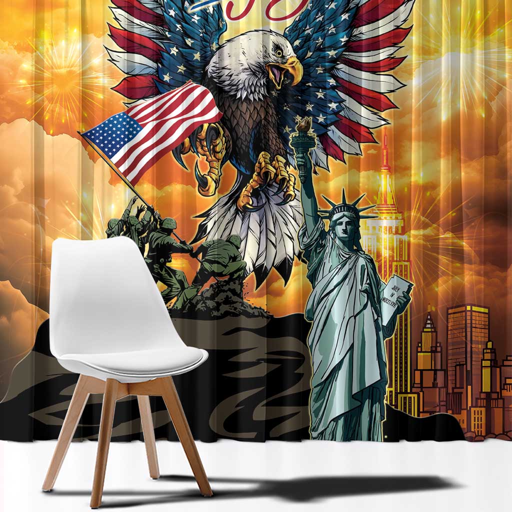 United States Fourth Of July Window Curtain Happy Independence Day