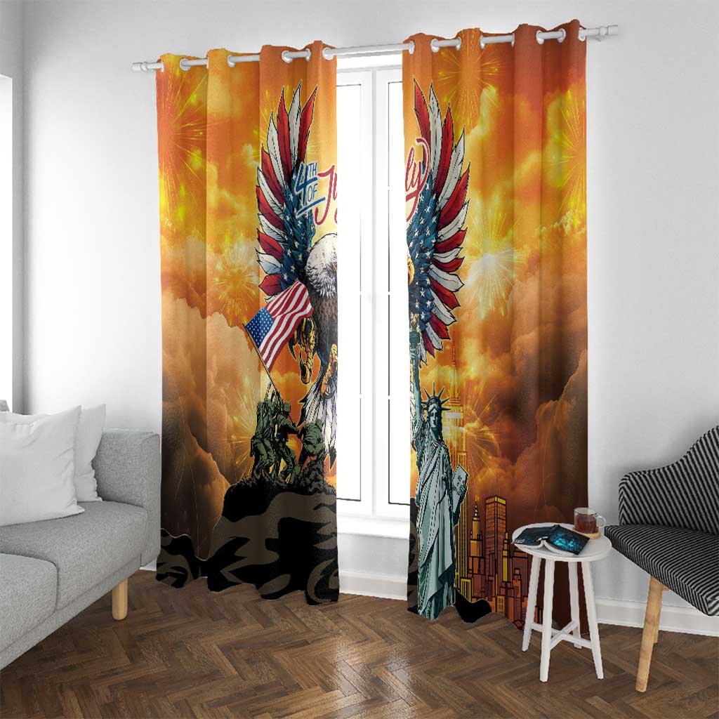 United States Fourth Of July Window Curtain Happy Independence Day