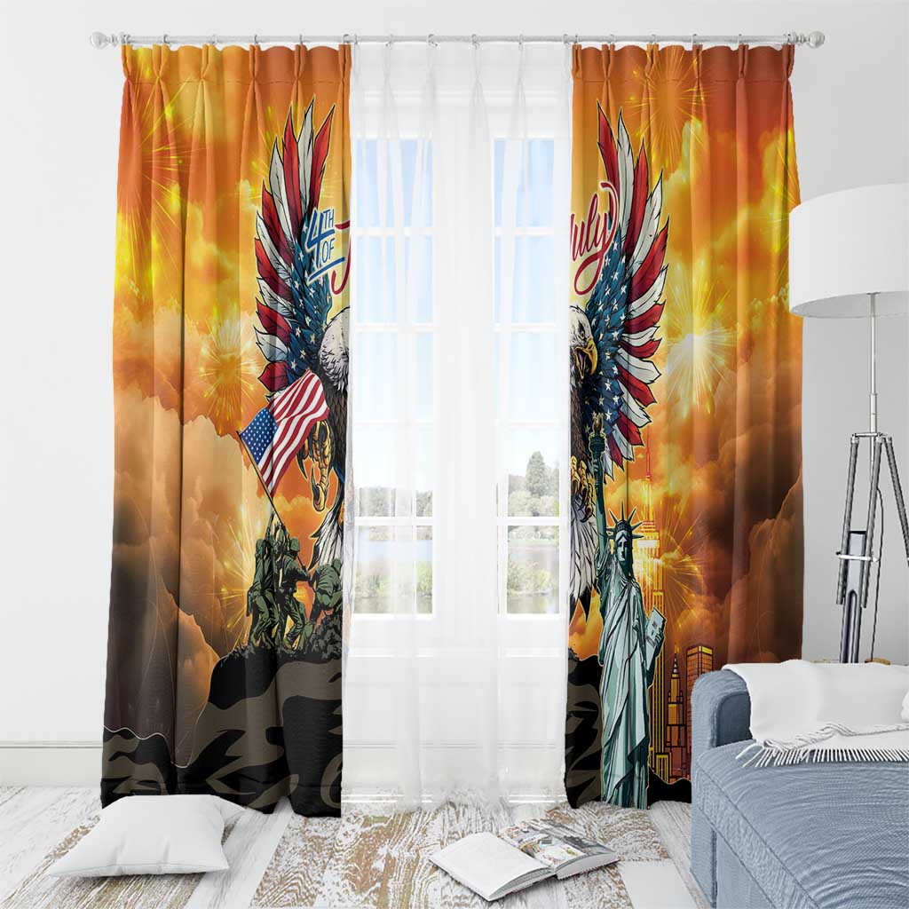 United States Fourth Of July Window Curtain Happy Independence Day