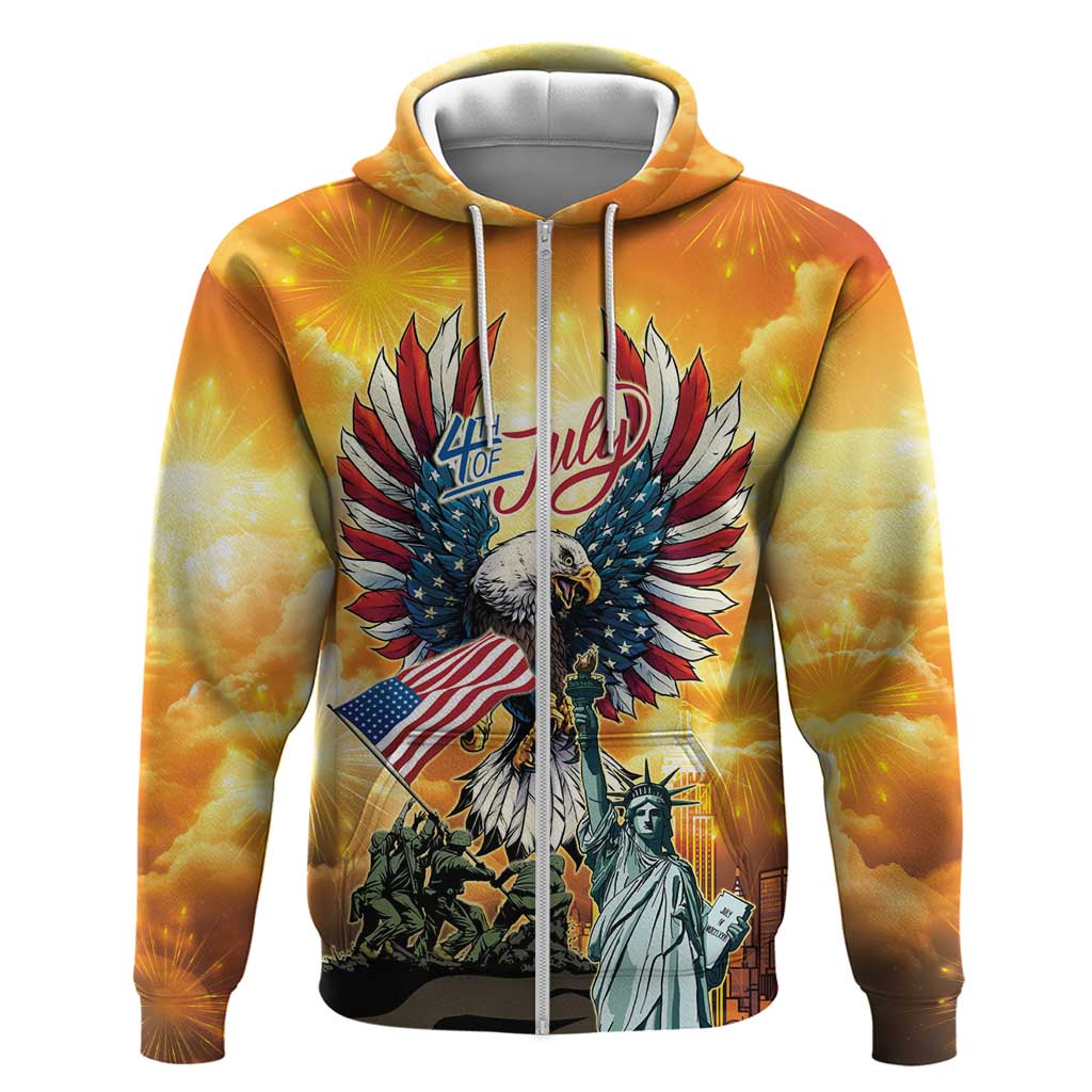 United States Fourth Of July Zip Hoodie Happy Independence Day