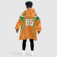 Custom Ivory Coast Football 2026 Kid Wearable Blanket Hoodie Go Les Elephants